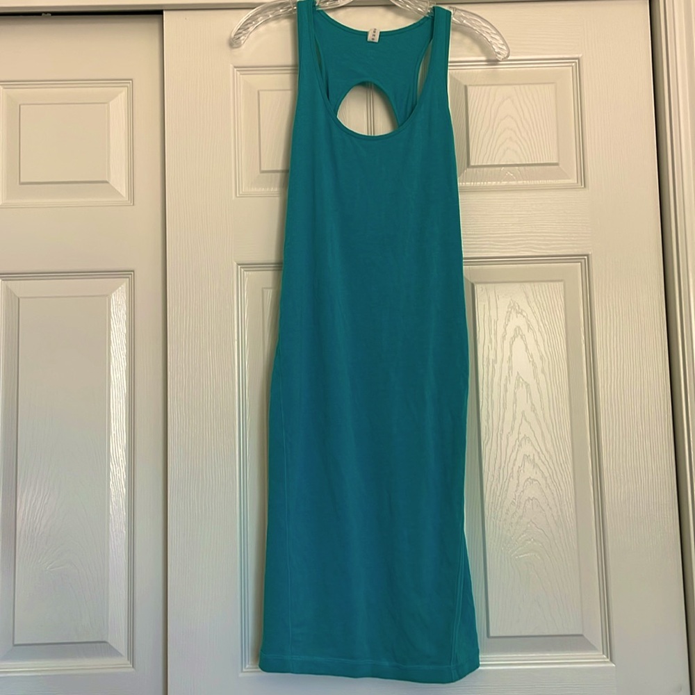 Lululemon Go For It tank dress teal or aqua blue size 4